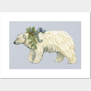 Winter Bear, White Posters and Art
